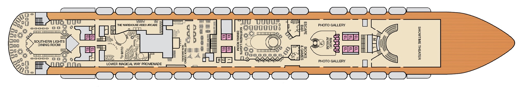 Deck 4 - Mezzanine plan